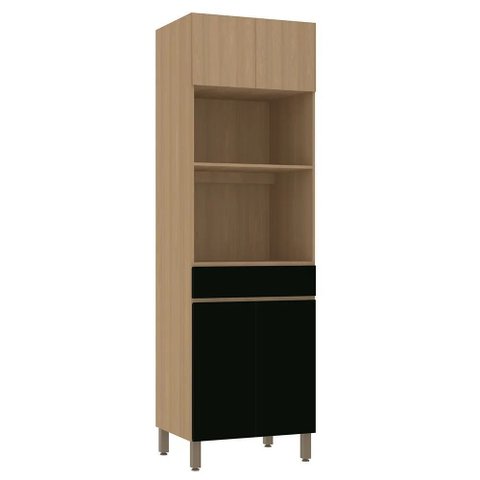Torre Quente Modulado 70cm 2 Nichos 1 Gaveta 4 Portas Slim Luciane