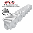 Ver imagem 4 de Ralo Completo Inox Furos 15x100 Cocho Escoamento Cinza 20 Saídas Modular