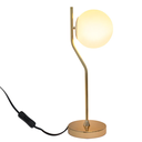 Ver imagem 3 de Abajur Viva Dourado e Branco (d)17cm (a)49cm 1xe27 Bolinha 5w - Sq007