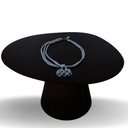 Ver imagem 2 de Mesa Cone Redonda Orgânica em Ébano 140cm