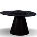 Ver imagem 1 de Mesa Cone Redonda Orgânica em Ébano 140cm