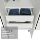Ver mais imagens de Guarda-Roupa Casal com Pés 8 Portas Batentes com Espelho Saturno Madesa