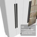 Ver imagem 7 de Guarda-Roupa Casal com Pés 8 Portas Batentes com Espelho Saturno Madesa