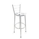 Ver imagem 2 de Kit 2 Banqueta Alta Prata Cozinha Gourmet Americana Balcão:branco Floral