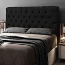 Ver imagem 7 de Cabeceira Cama Box Casal Queen Size Lylla 160cm Capitonê com Frame Suede Preto - Desk Design