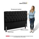 Ver imagem 6 de Cabeceira Cama Box Casal Queen Size Lylla 160cm Capitonê com Frame Suede Preto - Desk Design
