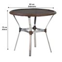 Ver imagem 3 de Jogo 4 Cadeiras Alumínio e Mesa Tampo Tramado Fibra Sintética para Jardim Piscina Varanda Floripa