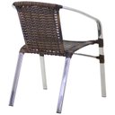 Ver imagem 6 de Jogo 4 Cadeiras Alumínio e Mesa Tampo Tramado Fibra Sintética para Jardim Piscina Varanda Floripa