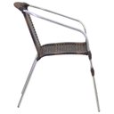 Ver imagem 4 de Jogo 4 Cadeiras Alumínio e Mesa Tampo Tramado Fibra Sintética para Jardim Piscina Varanda Floripa