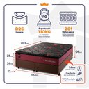 Ver imagem 3 de Conjunto Cama Box c/ Molas Ensacadas Toronto Vermelho King 193x203x66