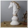 Decoração Peças de Xadrez Cavalo Escultura Média Estátua 16cm - 1
