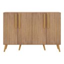 Ver imagem 7 de Aparador Buffet 4 Portas com Pés Retrô Viena Multimóveis Rustic/Natural