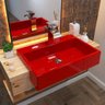 Cuba Pia Semi Encaixe para Banheiro Retangular 54cm XRT C08 Vermelho - Mpozenato - 2