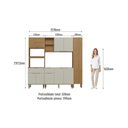 Ver imagem 4 de Cozinha Modulada 4 Peças com Paneleiro Florença Bege/Marromle/Sabbia
