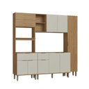 Ver imagem 2 de Cozinha Modulada 4 Peças com Paneleiro Florença Bege/Marromle/Sabbia