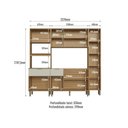 Ver imagem 3 de Cozinha Modulada 4 Peças com Paneleiro Florença Bege/Marromle/Sabbia