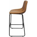 Ver imagem 3 de Banqueta Oxford Couro Ecologico Caramelo Base Aço 100cm - 70810