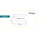 Ver imagem 2 de Jogo de Maçaneta Haga - Squadro - M91 - Rp - 0770b