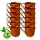 Ver imagem 1 de Kit 12 Caneca Moscow Mule Alumínio com Pintura Cor Cobre 370ml