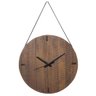 Relógio Design Industrial Easy Cor Rustic Brown com Tira de Couro 38cm - 50872 - 1