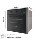Ver imagem 7 de Forno Elétrico de Embutir Nardelli 80L com Grill, Timer 120 Min e 300°C Black 127V