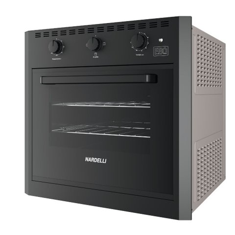 Forno Elétrico de Embutir Nardelli 80L com Grill, Timer 120 Min e 300°C Black 127V