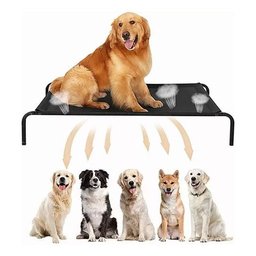Cama Elevada para Pets Cães Gatos Berço Portátil Xl 102 Cm:xl Elevada/preto - 3