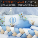 Ver imagem 2 de Kit Berço Safari Menino 11 Peças Estampado de Bichinhos + Naninha:azul