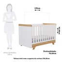 Ver imagem 6 de Jogo de Quarto Infantil Retrô Cômoda e Berço Branco Brilho/amêndoa - Móveis Peroba