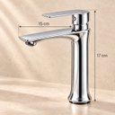 Ver imagem 7 de Torneira Lima Cromada Baixa Banheiro Lavabo Aço Inox Goldenx