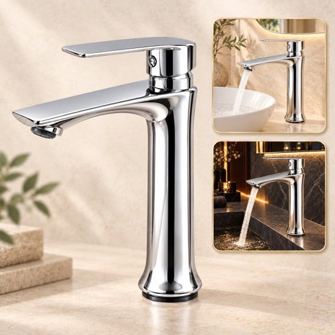 Torneira Lima Cromada Baixa Banheiro Lavabo Aço Inox Goldenx