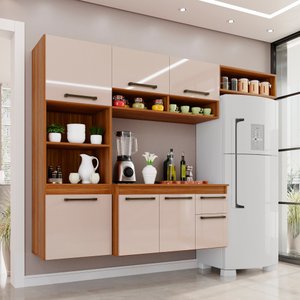 Cozinha Compacta Suspensa 6 Portas 2 Gavetas Liz 