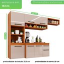 Ver imagem 4 de Cozinha Compacta Suspensa 6 Portas 2 Gavetas Liz