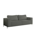 Ver imagem 4 de Sofá 3 Lugares Sense Moderno Bouclê com Puff Balaqui Decor Cor:grafite