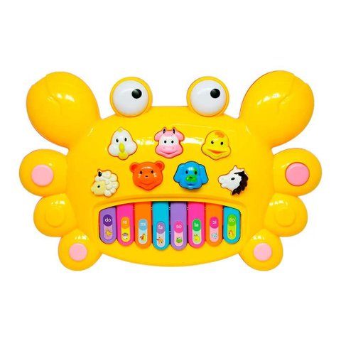Teclado Musical Infantil - Siri - Amarelo - Dm Toys