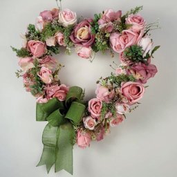 Guirlanda Coração Rosas 60x55 - 1