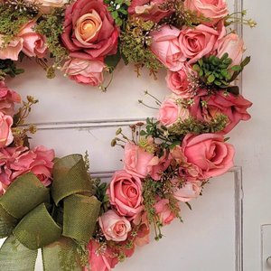 Guirlanda Coração Rosas 60x55