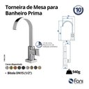 Ver imagem 6 de Torneira de Mesa Lavatório Bica Alta Prima 1.1/2" Cromado (1195 C-210)