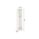 Ver imagem 2 de Estante Livreiro Solteiro ESM206 c/ 4 Prateleiras Branco - Movelbento
