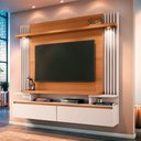 Ver imagem 1 de Painel para Tv Home Suspenso Ambiente Cosmo Cinamomo Off White - Hb Móveis