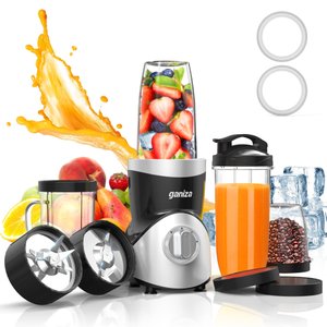 Ganiza Liquidificador 900w para Shakes e Smoothies, 15 Peças, 2 Velocidades