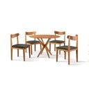 Ver imagem 3 de Conjunto de Sala de Jantar Mesa 108 cm com 4 Cadeiras Aurora Marrom