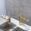 Ver imagem 4 de Torneiras Cozinha Monocomando 50cm com Trava de Acionamento Gourmet Dourado Tutto Home