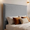 Ver imagem 5 de Cabeceira para Cama Box Casal Padrão Virella 140cm Moderna com Frame Bouclê Cinza - Desk Design
