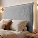 Ver imagem 2 de Cabeceira para Cama Box Casal Padrão Virella 140cm Moderna com Frame Bouclê Cinza - Desk Design
