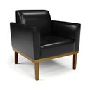 Ver imagem 6 de Conjunto 2 Poltronas e 1 Namoradeira Decorativa Isabella Pés Fixo em Madeira Castanho Pu Preto Brilh