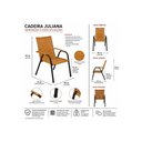 Ver imagem 7 de Cadeira Juliana para Varanda Área Externa Junco Sintético Estrutura em Aço:Mel