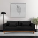 Ver imagem 2 de Sofá Living Estofado Veludo Sala - Preto