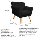 Ver imagem 5 de Kit Diva Recamier Vanessa 140cm Lado Esquerdo e 02 Poltronas Laura Suede - Doce Sonho Móveis RECAMIE