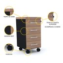 Ver imagem 3 de GAVETEIRO VOLANTE 4 GAVETAS PANDIN PE40 - NATURALLE GV04GVPE40